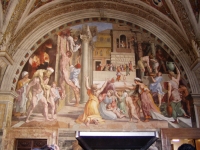 p6160015 <a href=../../../rome-notes.html#borgo>The Fire in the Borgo</a> (1514). Fresco, width at 
base: 670 cm. Stanza dell'Incendio di Borgo (Raphael) Vatican