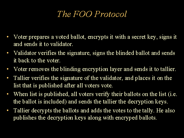 The FOO Protocol