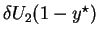 $\delta U_2 (1-y^\star)$