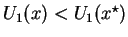 $U_1(x) <
U_1(x^\star)$