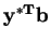 $ \mathbf{y^{*T}b}$