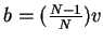 $b = (\frac{N-1}{N})v$