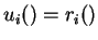 $u_i() = r_i()$