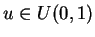 $u\in U(0,1)$