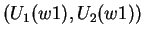 $(U_1(w1),U_2(w1))$