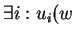 $\exists i :
u_i (w$