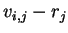 $v_{i,j}-r_j$