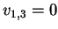 $v_{1,3} =0$