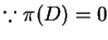$\because \pi(D)=0$