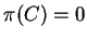 $\pi(C)=0$