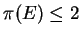 $\pi(E)\le2$