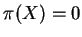 $\pi(X)=0$