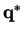 $ \mathbf{q^{*}}$