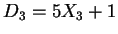 $D_3 = 5X_3 + 1$