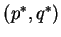 $(p^*, q^*)$