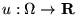 $u:\Omega\rightarrow\mathbf{R}$