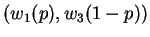 $(w_1(p),w_3(1-p))$