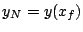 $ y_N = y(x_f)$