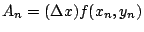 $ A_n = (\Delta x)f(x_n, y_n)$