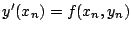 $ y'(x_n) = f(x_n, y_n)$