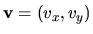 $ {\bf v}=(v_x,v_y)$