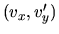 $ (v_x,v'_y)$