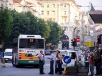 p6240015 City traffic in front of the tram stop at Piazza Oberdan.