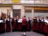 p6060027 Choir singing in front of a WC.