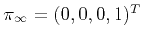 $ {\bf\pi_\infty} = (0,0,0,1)^T$