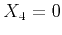 $ X_4 = 0$