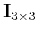 $ {\bf I}_{3 \times 3}$