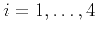 $ i = 1,\ldots,4$