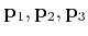 $ {\bf p}_1,{\bf p}_2,{\bf p}_3$