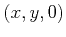 $ (x,y,0)$