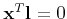 $ {\bf x}^T{\bf l} = 0$