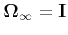 $ {\bf\Omega_\infty} = {\bf I}$