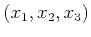 $ (x_1,x_2,x_3)$