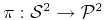 $ \pi : {\cal S}^2 \rightarrow {\cal P}^2$