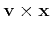 $ {\bf v} \times {\bf x}$