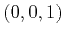 $ (0,0,1)$