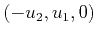 $ (-u_2,u_1,0)$