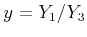 $ y = Y_1/Y_3$
