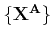 $ \{{\bf X^A}\}$