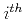 $ i^{th}$