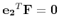 $ {\bf e_2}^{T}{\bf F} = {\bf0}$