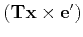 $ ({\bf Tx} \times {\bf e'})$