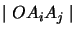 $\mid OA_{i}A_{j}\mid$