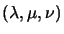$(\lambda,\mu,\nu)$